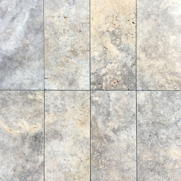 Silver Honed & Filled Travertine | 600 x 300 Paver