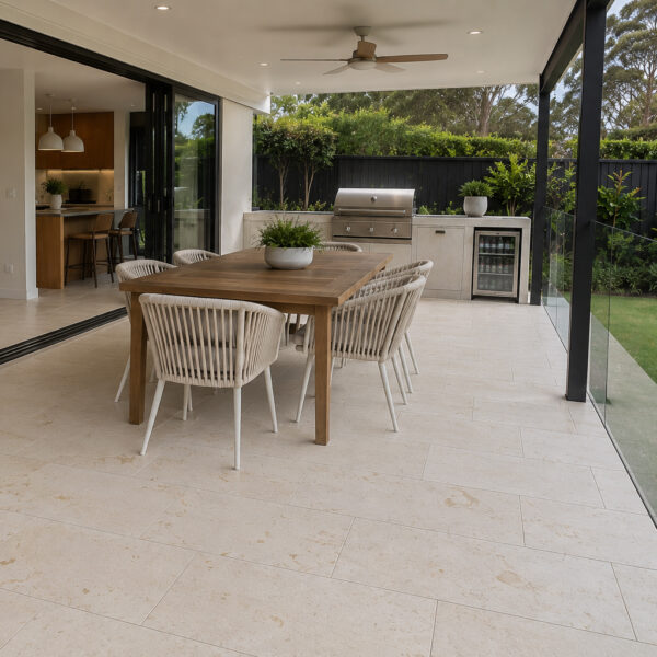 Beige Limestone Outdoor Pavers Adelaide